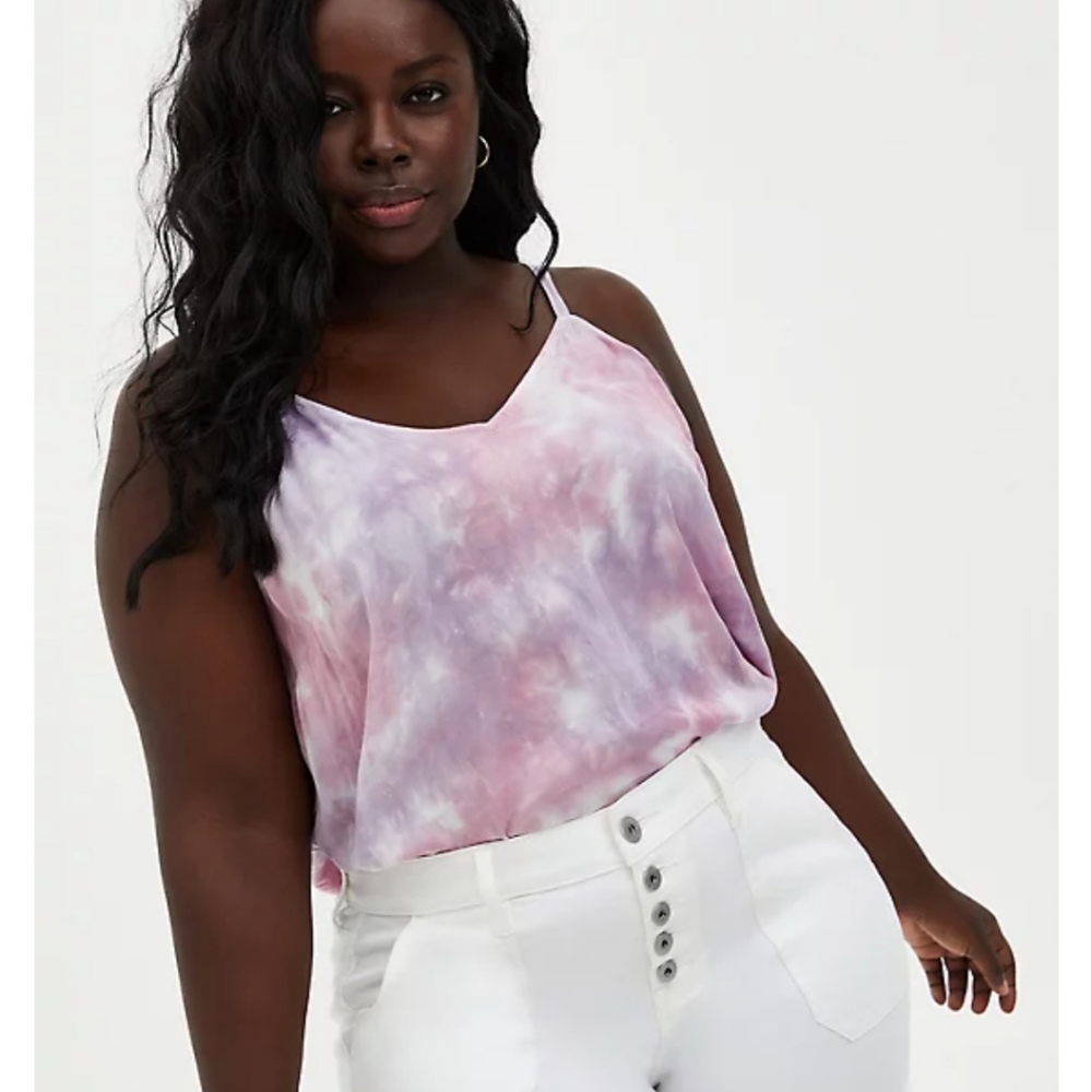 SOPHIE - PINK TIE-DYE SLUB SWING CAMI